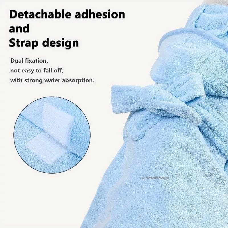 dog bathrobe, absorbent quick-drying wearable towel for dogs and cats
