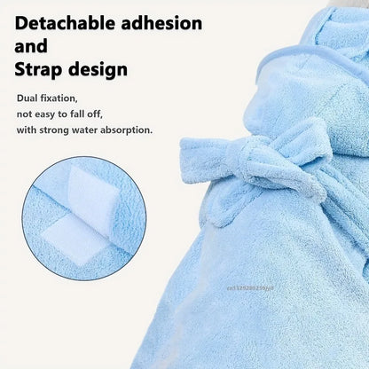 Dog Bathrobe, Absorbent Quick-Drying Wearable Towel for Dogs and Cats