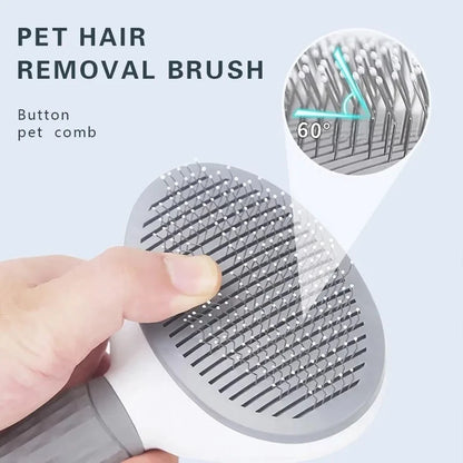 Self-Cleaning Pet Hair Brush – Dematting Comb for Dogs & Cats