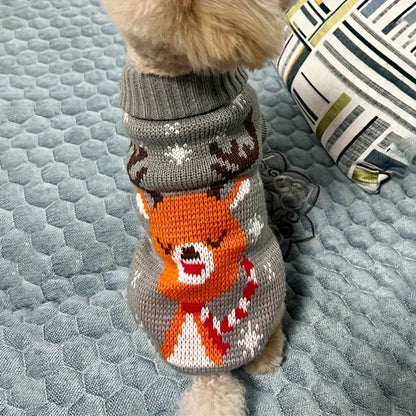 Christmas Knit Pet Sweater – Festive Wool Sweater for Dogs & Cats