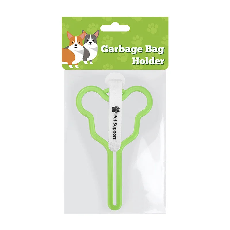 hands-free dog poop bag dispenser with adjustable leash clip holder
