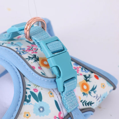 Soft Puppy Harness, Leash & Collar Set – Adjustable Pet Vest Set