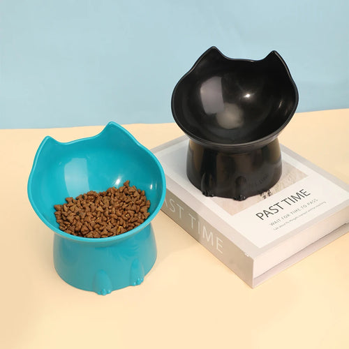 Whisker Ware Elevated Cat Bowl – Anti-Tip Raised Feeding Dish