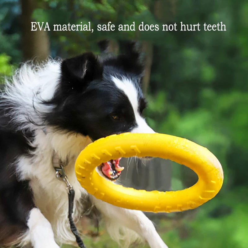 eva durable dog toy set - flying disc, ball & tug rope, 4-piece set