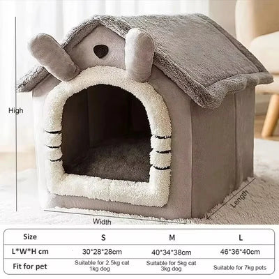 All-Season Pet Tent Bed – Soft Cushion for Cats & Small Dogs