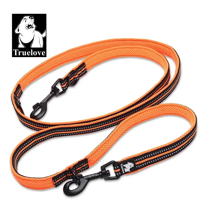 7-in-1 multi-function hands-free dog leash - reflective, walk 2 dogs