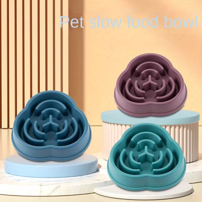 Anti-Choking Slow Feed Dog & Cat Bowl – Non-Slip Feeding Bowl