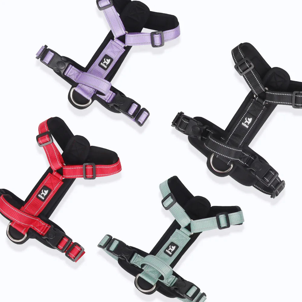 adjustable reflective puppy vest harness with easy control handle