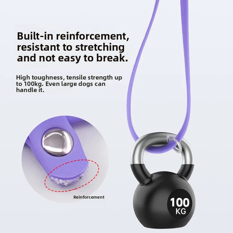 silicone grooming hanging rope – non-stretch pet bathing restraint