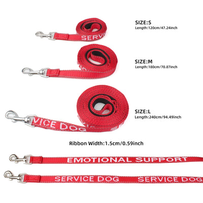 Red Reflective Padded Dog Leash for Outdoor Walking and Running Sport