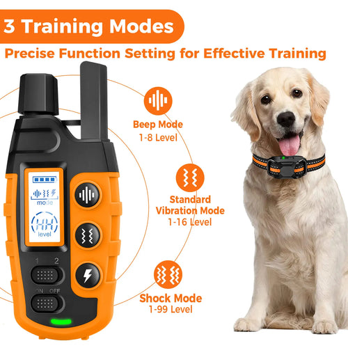 3300Ft Waterproof Remote Dog Training Collar with Vibration and Sound Modes
