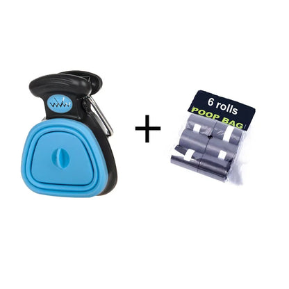 Foldable Dog Poop Scooper with Waste Bags for Easy Cleanup