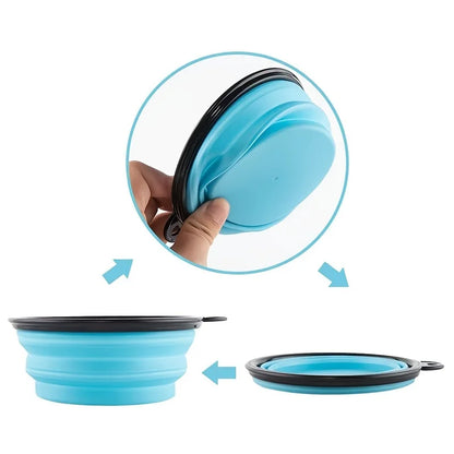 Collapsible Silicone Pet Bowl – Portable Travel Food & Water Bowl