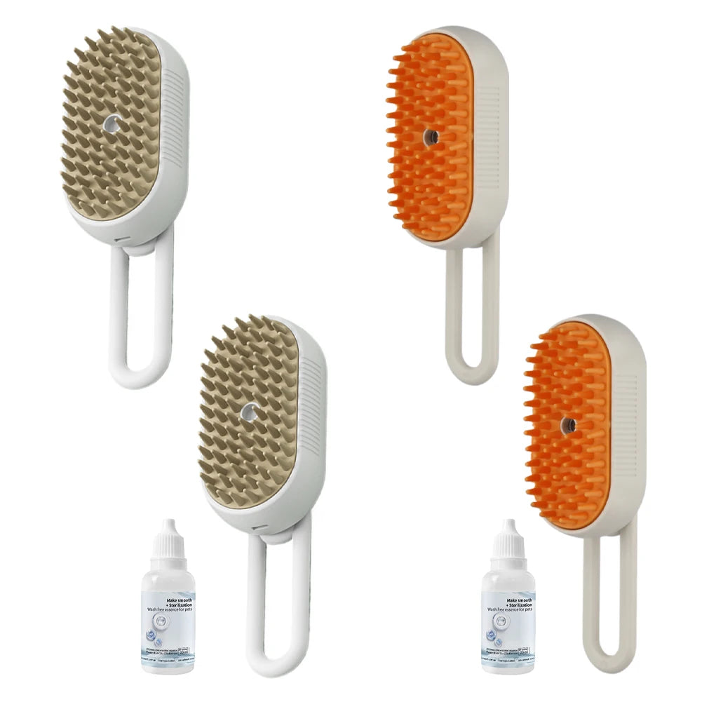 usb rechargeable pet brush with electric water spray – comb