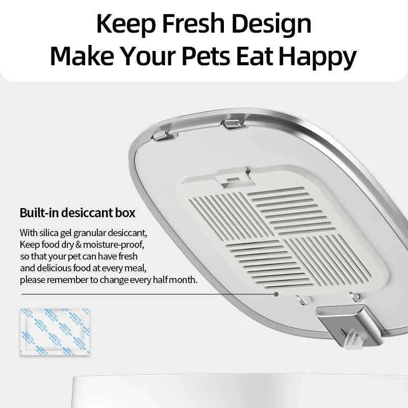 rojeco smart wifi automatic cat feeder – 4l auto pet dispenser