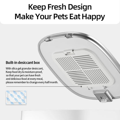 ROJECO Smart WiFi Automatic Cat Feeder – 4L Auto Pet Dispenser