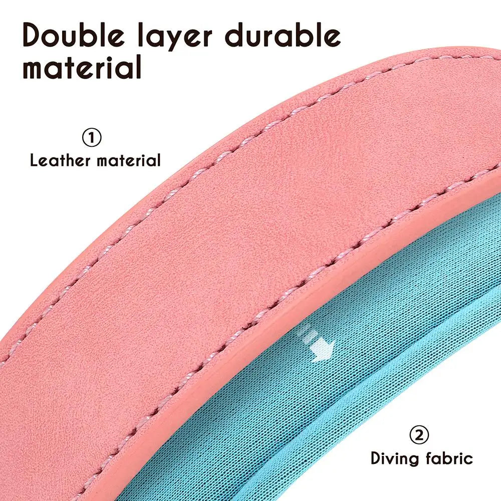 padded leather dog collar and leash set with custom nameplate tag