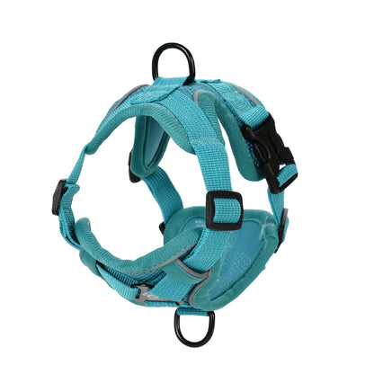 Breathable Puppy Harness Leash Set with Reflective Chest Strap Vest