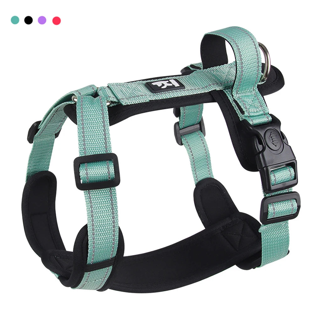 adjustable reflective puppy vest harness with easy control handle