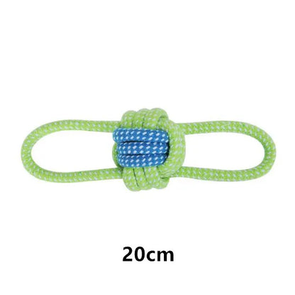 Cotton Rope Chew Ball Toy for Dogs - Interactive Dental Care Time