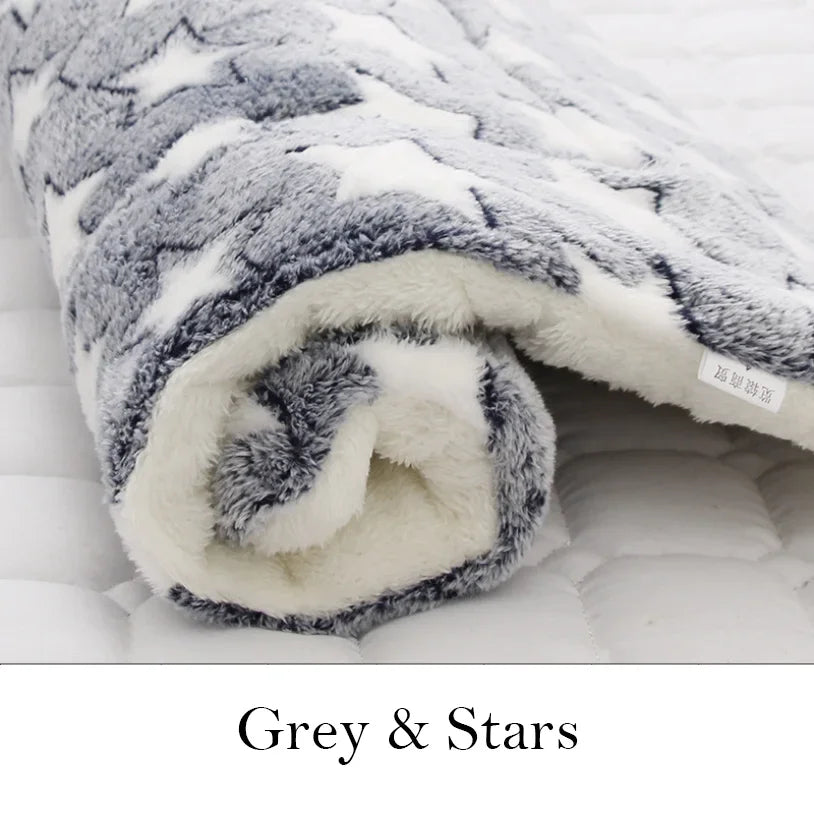 thickened soft fleece dog bed mat warm pet blanket for dogs and cats