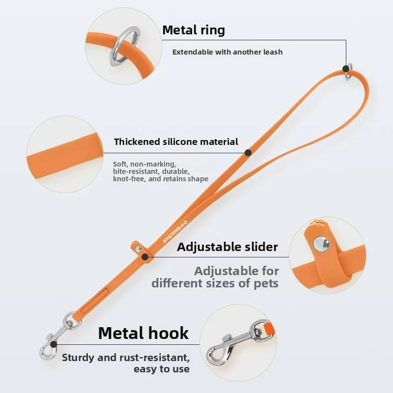 silicone grooming hanging rope – non-stretch pet bathing restraint
