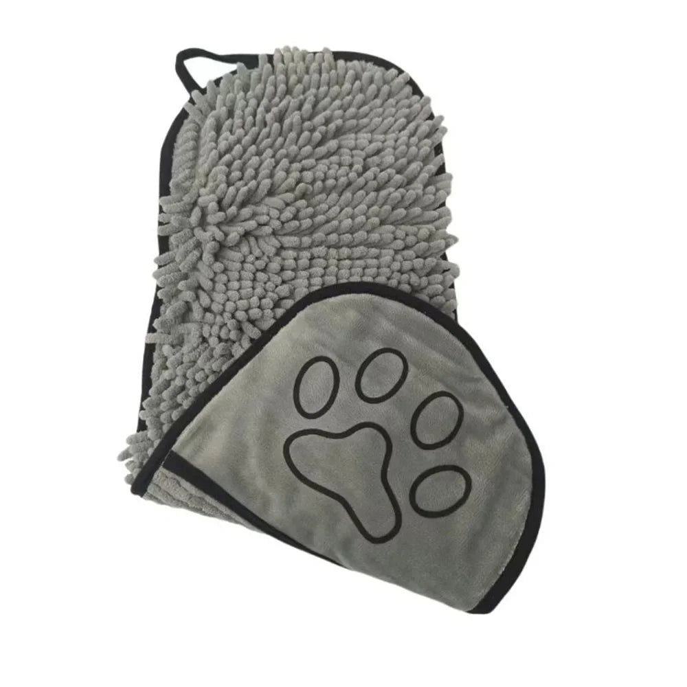 absorbent chenille pet bath towel – soft quick-dry dog & cat towel