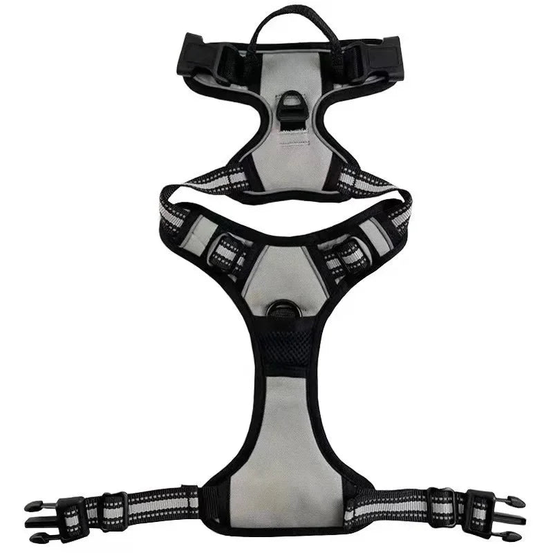 reflective adjustable dog harness – breathable vest for all sizes