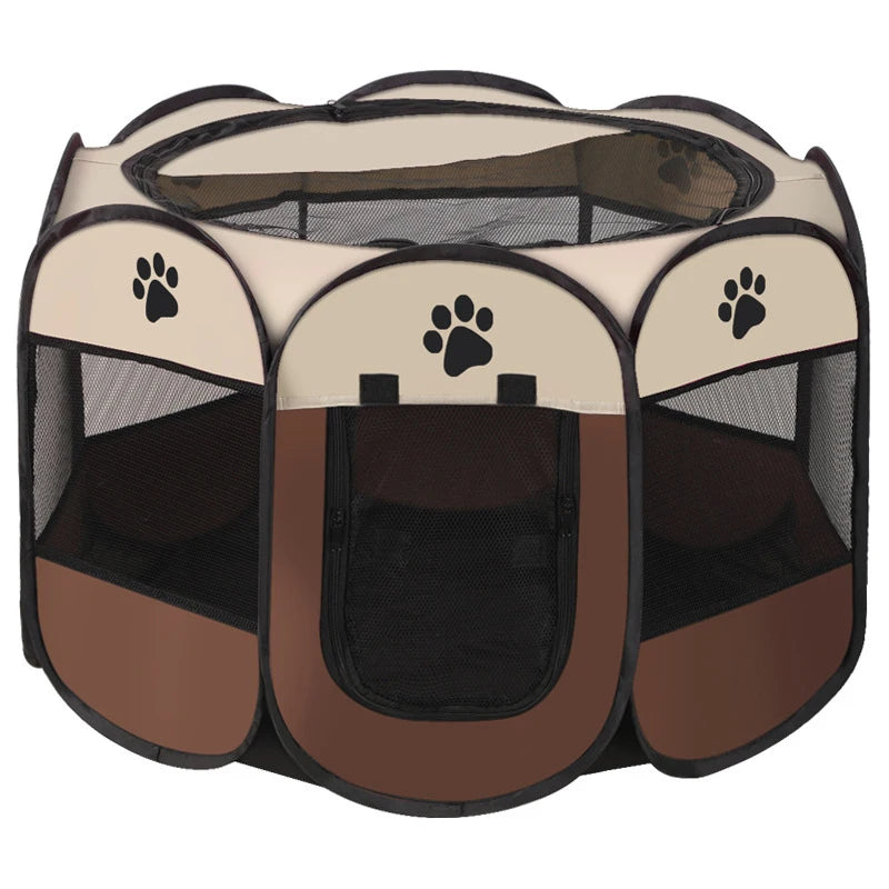 foldable pet tent playpen - octagonal outdoor fence for dogs & cats