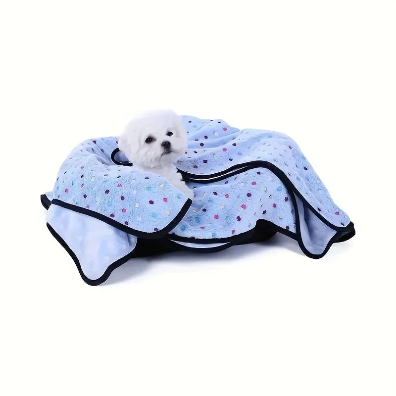soft fluffy dot pattern pet blanket for cats and dogs warm coral fleece