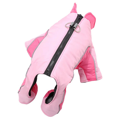 Warm Waterproof Pet Jumpsuit with D-Ring, Reflective Winter Dog & Cat Coat