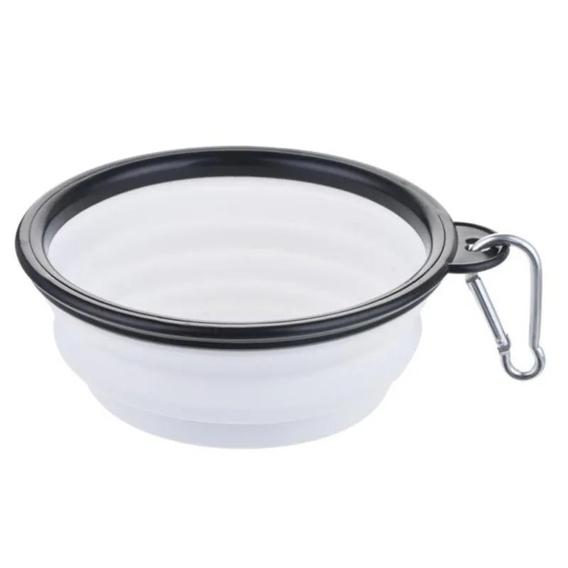 collapsible silicone pet bowl – portable travel food & water bowl