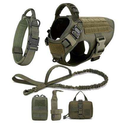 Tactical Dog Harness with MOLLE System – Heavy-Duty Large Dog Vest