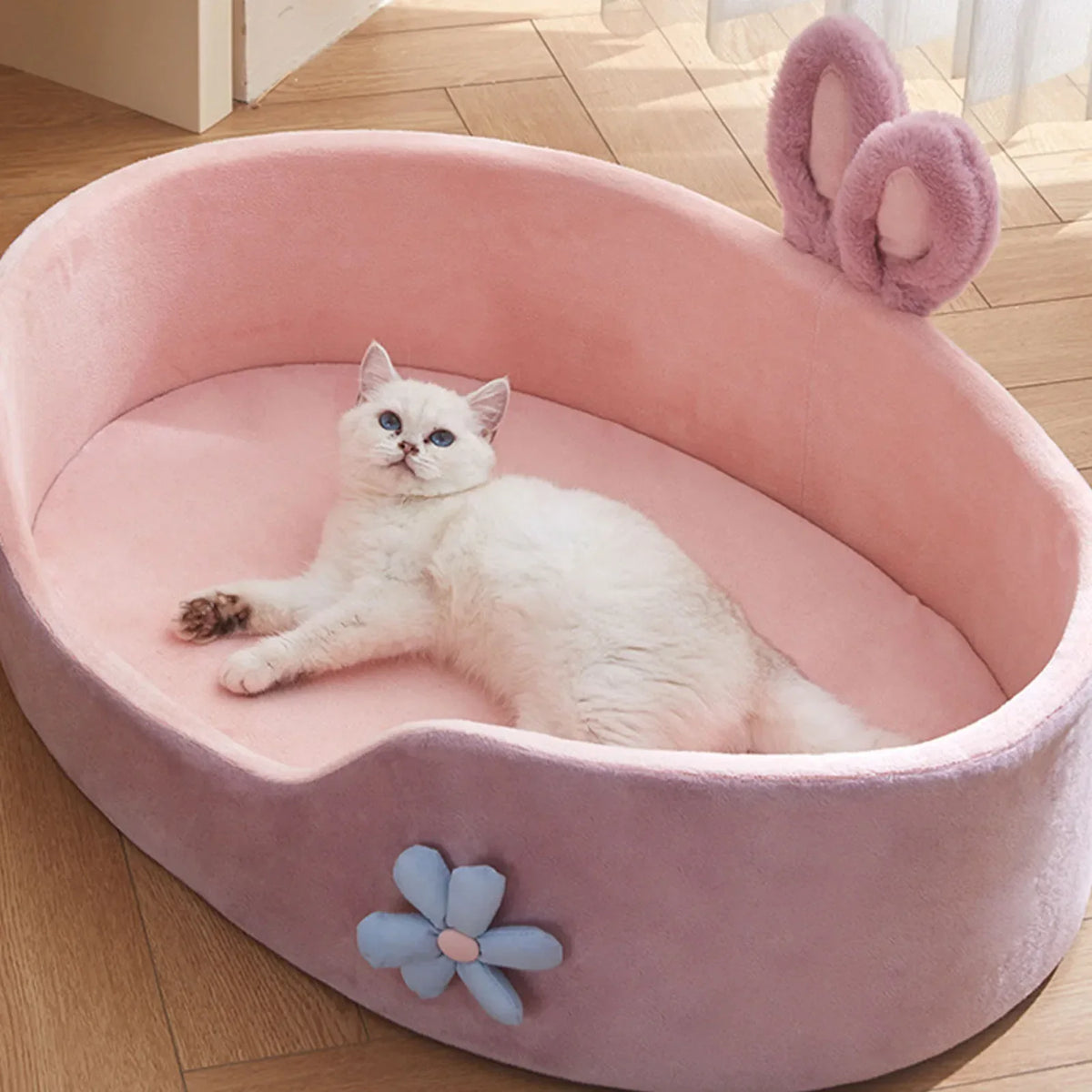 detachable washable pet bed – soft year-round dog & cat mat