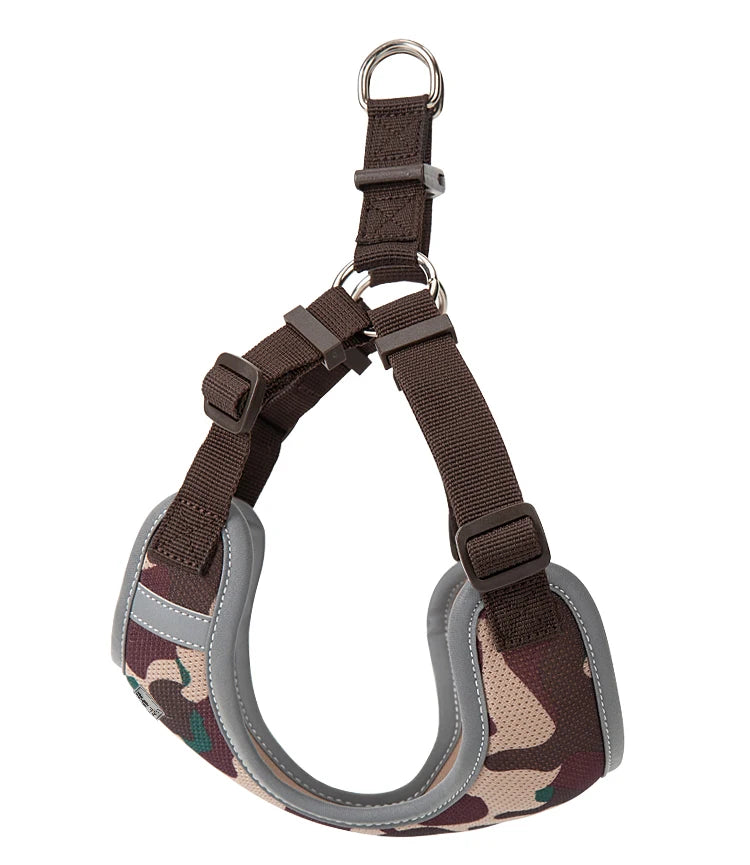 reflective adjustable pet harness & leash set for small/medium dogs