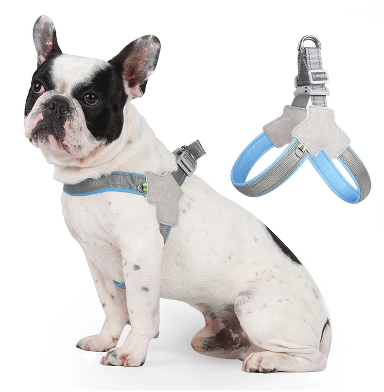 no-pull vest harness for small dogs & cats - reflective, adjustable