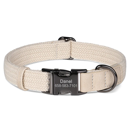 Custom Engraved Nylon Dog Collar for Small, Medium, and Large Dogs