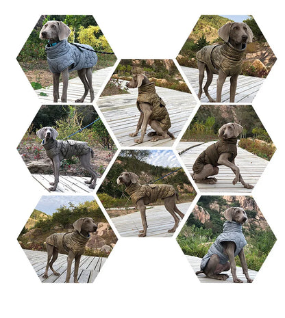 Winter Dog Coat for Large Dogs, Warm Reflective Water-Repellent Jacket