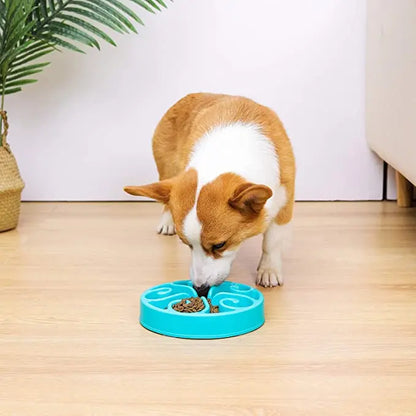 COOYOMOO Anti-Gulping Slow Feeder Dog Bowl – Fun Maze Design