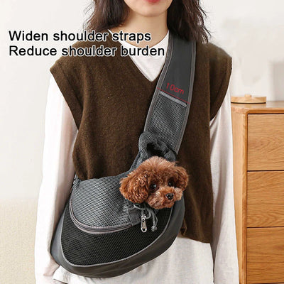Breathable Mesh Sling Carrier Backpack for Small Cats & Dogs, Travel