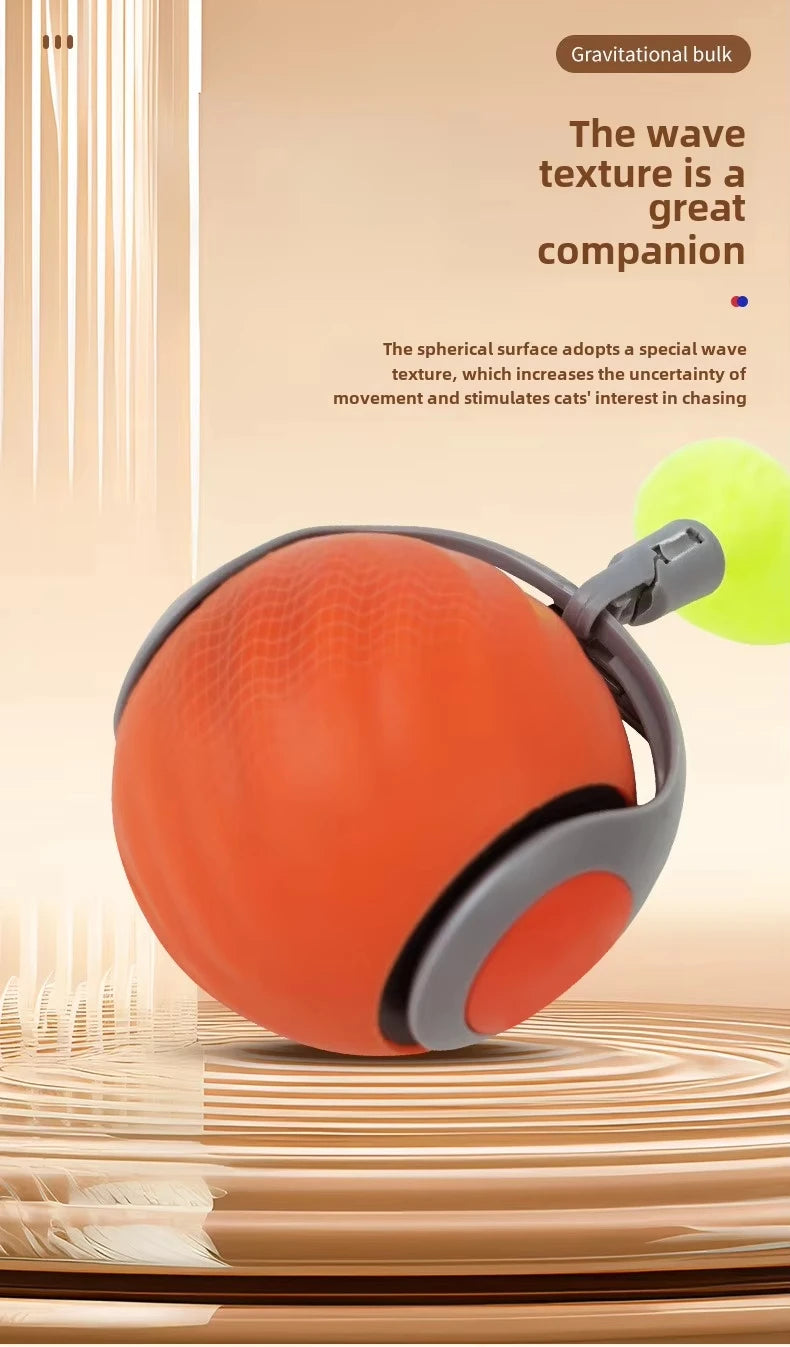 speedy tail 2.0 interactive cat ball toy with dual-speed modes