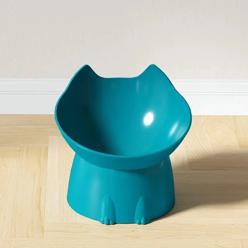 whisker ware elevated cat bowl – anti-tip raised feeding dish