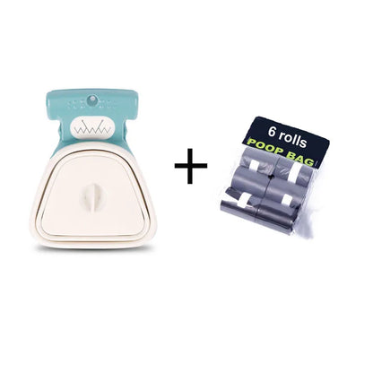 Foldable Dog Poop Scooper with Waste Bags for Easy Cleanup