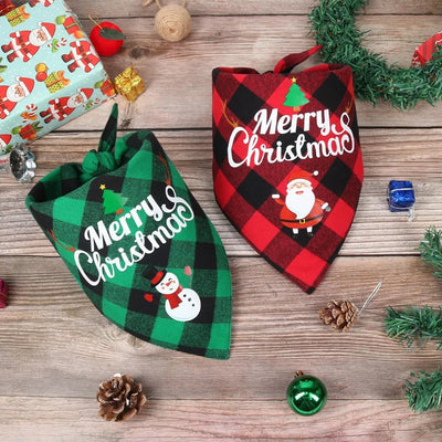 Christmas Dog Bandana Scarf Adjustable for Small and Large Dogs