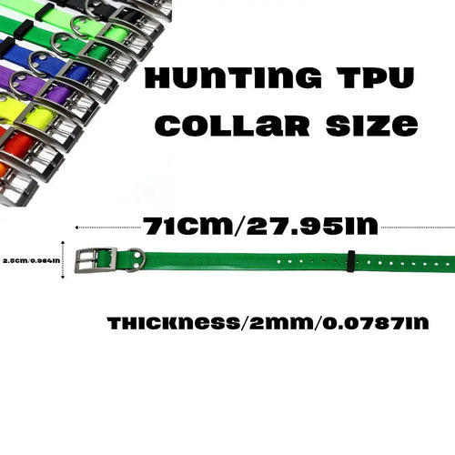 2.5cm Wide Heavy-Duty TPU Dog Collar for Hunting, Training, and Everyday Walks