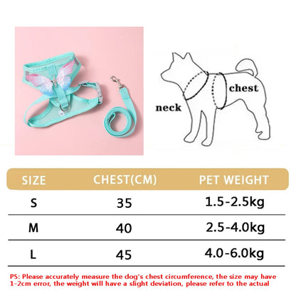 Soft Puppy Harness, Leash & Collar Set – Adjustable Pet Vest Set
