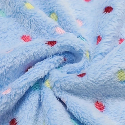 Soft Fluffy Dot Pattern Pet Blanket for Cats and Dogs Warm Coral Fleece
