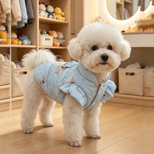 Thickened Warm Dog Padded Coat - High Collar Winter Jacket for Pets