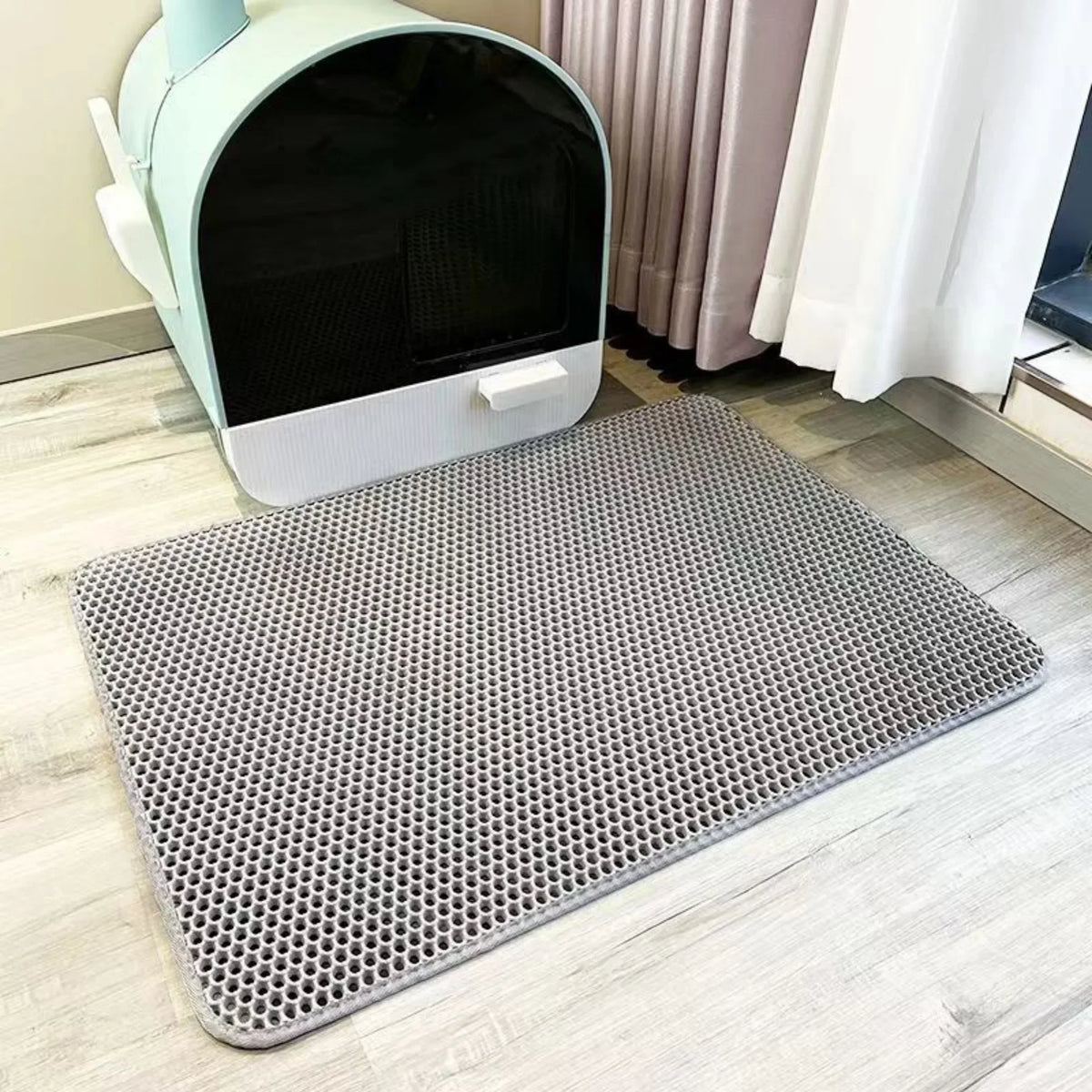 extra large waterproof double-layer cat litter mat, non-slip design