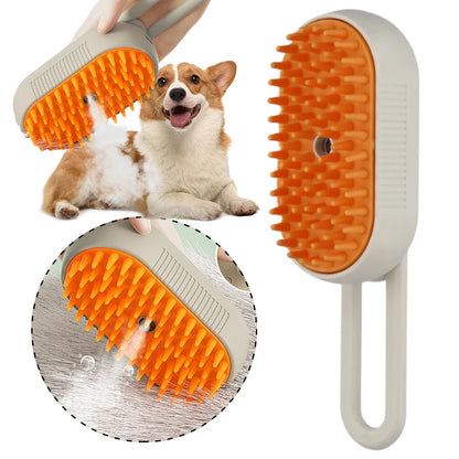 USB Rechargeable Pet Brush with Electric Water Spray – Comb